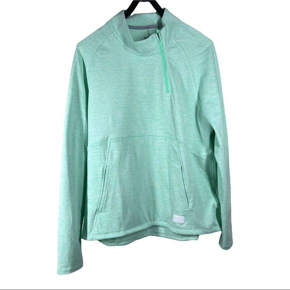 PUMA Womens Sz 2XL Cloudspun Warmup Offset Pullover Kangaroo Pocket 1/4 Zip - Picture 2 of 7